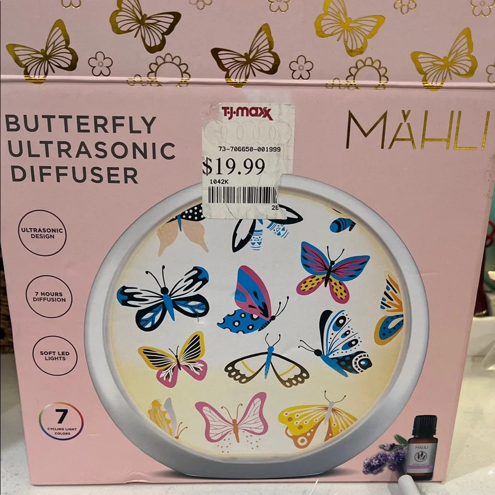 Mahli Butterfly Ultrasonic Diffuser. New with tag